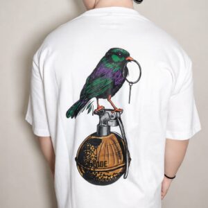 Antique Want – Urban Grenade Bird Graphic Print T-Shirt