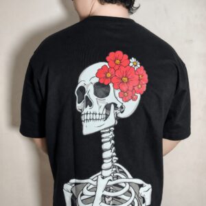 Antique Want – Skull Graphic Print T-Shirt