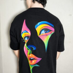 Antique Want – Art Face Graphic Print T-Shirt