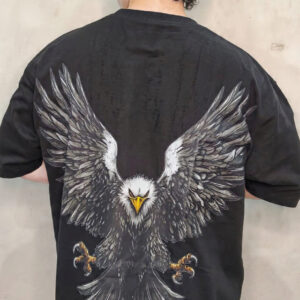 Antique Want – Bald Eagle Graphic Print T-Shirt